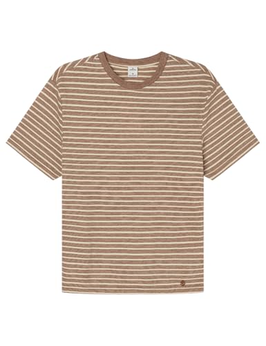 SPRINGFILED Camiseta raya estructura, Camiseta Hombre, nude, M
