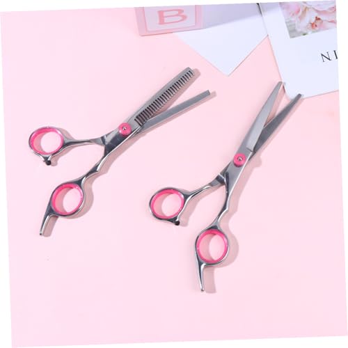 NUOBESTY 2個 理容師用バーバーシアーズ ヘアカット用ストレート すきばさみ 家 サロン対応 錆びにくいプロ仕様 多用途ヘアスリングツール