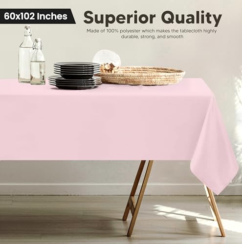 image for Utopia Kitchen 2 Pack 6 Foot Rectangle Table Cloth [60x102 Inches, Pin