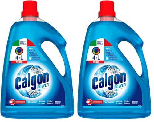 Calgon Power Gel 4 in 1 per Capi Morbidi, 2 Confezioni da 2.25l di Anticalcare per Lavatrici, Additivo per una Protezione da Calcare, Corrosione, Sporco e Cattivi Odori