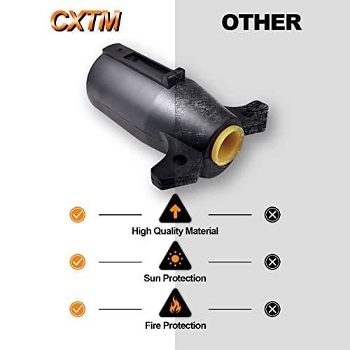 Cxtm Trailer Plug, 7 Way Trailer Plug 7 Pin Trailer Plug 7 Pin Trailer - Wiring Harness Connector - For Rv Trailer, Bike Trailer - Blade Connector #TOP7