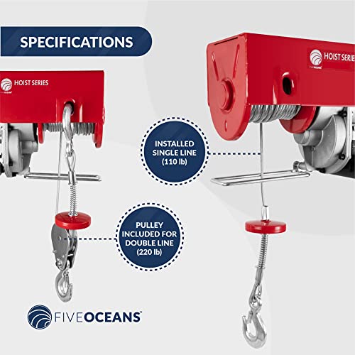 image for Five Oceans 220 LB Electric Overhead Hoist Lift Crane Ceiling Garage P