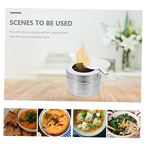 BESPORTBLE 5 Unidades Caixa De Combustível De Aço Inoxidável Porta Combustível Para Buffet Chafer Su