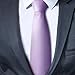 TASTION Mens Lilac Tie for Men Classic Wedding Lavender Necktie Solid Light Purple Tie Formal Business