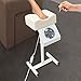 Pedicure Foot Rest, Pedicure Stool Chair with Dust Cleaning Fan, Adjustable Height Beauty Salon Lift Stool, Manicure Nail Beauty Stool Stand, Soft Cushion Pedicure Stand for Home Spa Tatto (White)