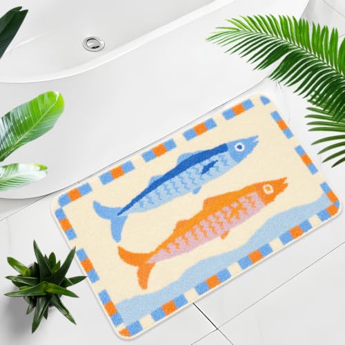 NIGOWAYS Sardine Fish Bathroom Rug