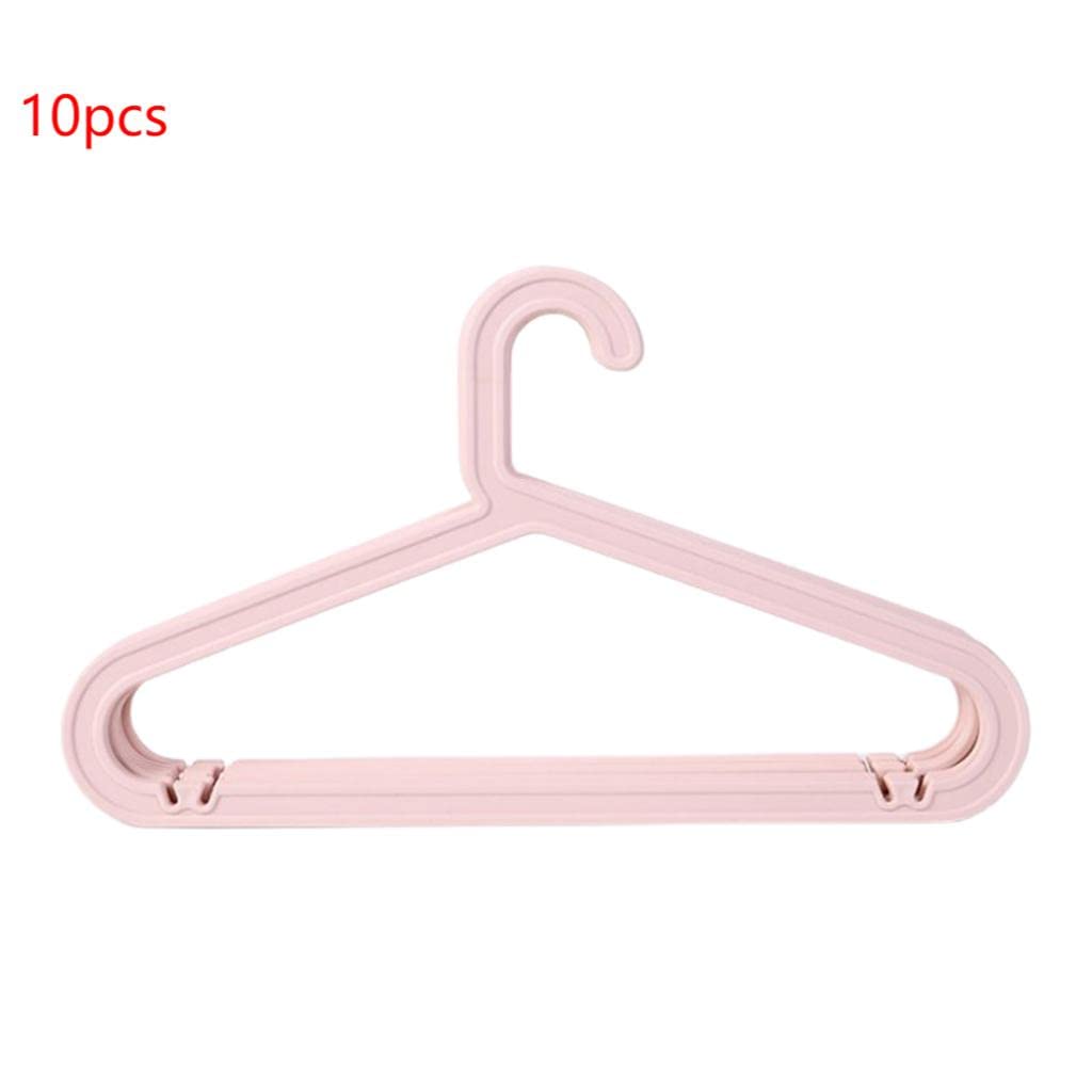 KSTZGTA 10Pcs Nordic Household Plastic Clothes Hangers Strong Heavy Duty Traceless Nonslip Drying Rack Storage Holder for Shirt Suit Dress for Trousers Traceless Nonslip Drying Rack, Black