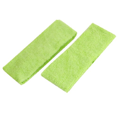 Face Washing Shower Elastic Hair Band Light Green for Lady 2 Pcs by Rosallini