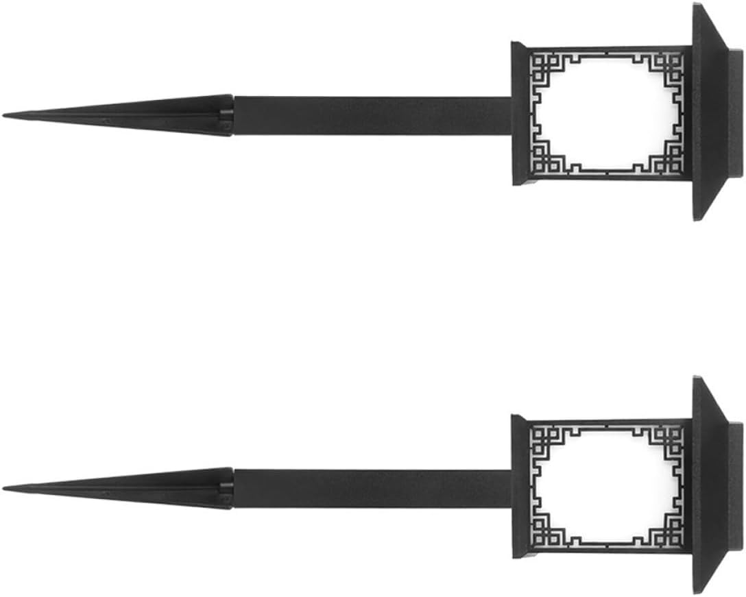 Mikikit 2pcs Waterproof Solar Garden Ground Stake Lights LED Outdoor Landscape Path Lights for Yard Lawn and Patio White Solar Lawn Lamps for Garden Decoration
