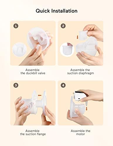 Momcozy Wearable Breast Pump M1, Portable Electric Breast Pump with 3 Mode & 9 Levels, Low Noise & Hands-Free Breast Pump, All-in-one Breastfeeding Breastpump Can Be Worn in-Bra, 27mm (Gray)