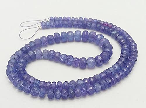 Tanzanite perles facettées de qualité supérieure en fil de 40cm pour joaillerie fine