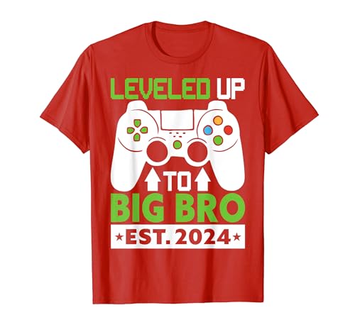 Funny Leveled Up To Big Brother 2024 Baby Announcement T-Shirt