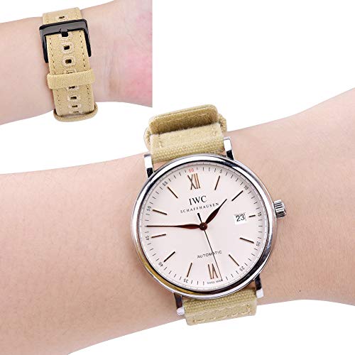 Image of Ritche Christmas Gift Canvas Vintage Quick Release Watch Band 18mm 20mm 22mm 24mm Replacement Watch Straps for Men Women, White Elephant Gifts, Stocking Stuffers for Men, Father's Day gifts