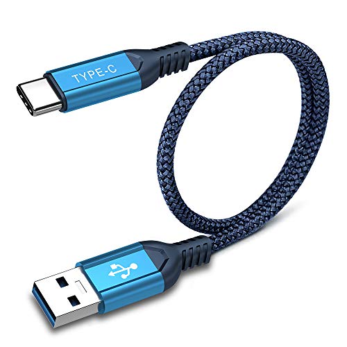 TITACUTE USB Type C Cable 1FT USB 3.0 to USB-C Cable Short Durable Nylon Braided Cord Rapid Data Sync Type C Charging Cable