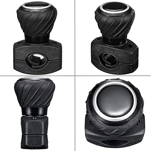 Spurtar Steering Wheel Knob, Universal Car Suicide Knob Power Handle Spinner Fit For Steering Wheel, Cars, Semi Truck, Forklifts, Tractors, Boat, And Golf Cart – Black #TOP7