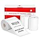 3 Rollen Phomemo M120/M110 Etiketten, 1.57x 2.36 (40 x 60 mm) Thermoetikettenpapier für Phomemo M120/M110/M200/M220 Etikettendrucker, Weißes Thermoetikett Papier für Barcode, Adresse, Preis
