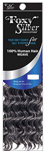 Foxy Silver (Weave - Salon Deep Wave) 10 inch - Human Hair Blend Weave in 34