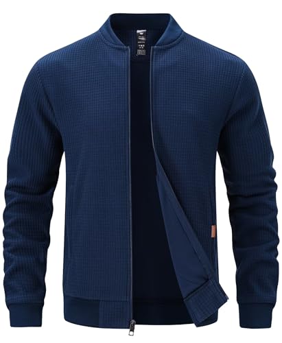 Yundobop Men's Lightweight Jacket Zip Up bomber Jacket Casual Stylish