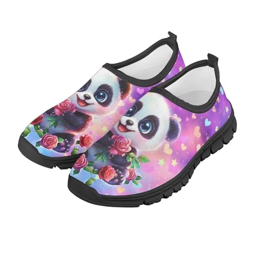 Casual Slip Ons Running Sneakers Kids Boy Girl Stylish Cartoon Print Shoes Comfort Barefoot Anti-Skid Loafers Size 11-15 Black Sole2