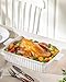 MALACASA 4.4 QT Baking Dish, 9x13 Large Casserole Dish for Oven, Ceramic Baking Pan, Rectangular Lasagna Pan Deep with Handles for Baking, Durable Microwave Oven Safe, Wedding Gift,White, Series BAKE-BAKE