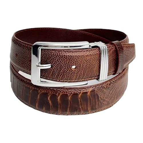Black Genuine Ostrich leather belts buckcle for men Ostrich Leg Belt Skin buckle mens width 1.5