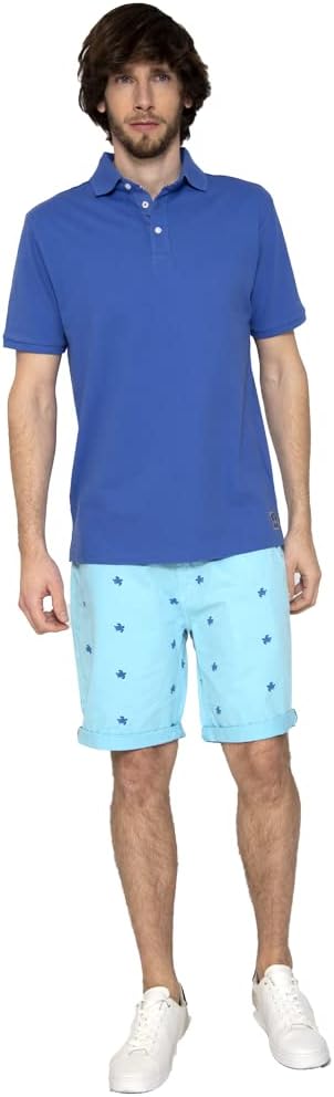 Brave Soul Msrt-Turtle/Sky Men's Bermuda Shorts