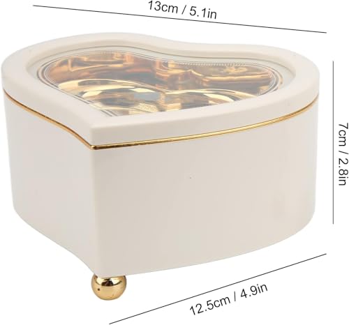 Image of AUGEN Exclusive Music Box Musical 360 rotatable Carousel Children's Wooden Men and Women Birthday Creative Christmas Valentine's Day Gift Home Decoration (Heart)