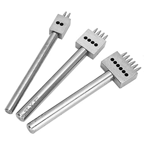 Image of Hole Punch Tool, Leather Craft Kits Durable Belt Punching Tool Spacing Hole Puncher Tool for Leather for DIY for Craft(Spacing 4mm (2+4+6))