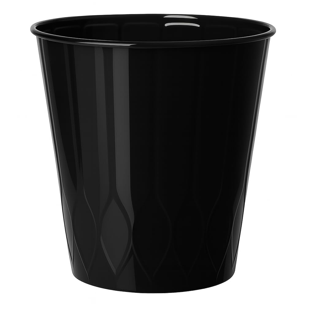 Muddy Hands 22 Litre Decorative Plastic Planter – Stylish Indoor & Outdoor Plant Pot for Home & Garden Decor, Textured Design, No Drainage Holes, Lightweight Flower Container (1, Black)
