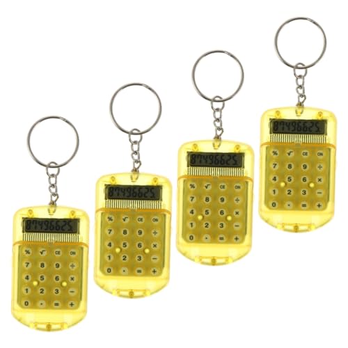 OSALADI Mini Calculators Keychains 4pcs Hard Plastic Calculator Keyring Compact Electronic Portable for Students Blue