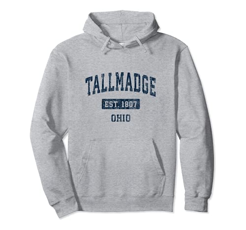 Tallmadge Ohio OH Diseño deportivo vintage azul marino Sudadera con Capucha