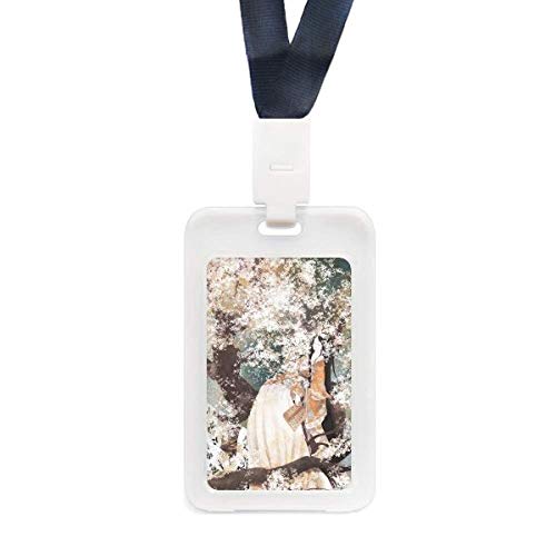 Porte-cartes de crédit transparent femme aux finitions illustration classique chinoise