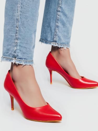 Image of ELLE Women's Solid Stiletto Heel Slip-On Pumps