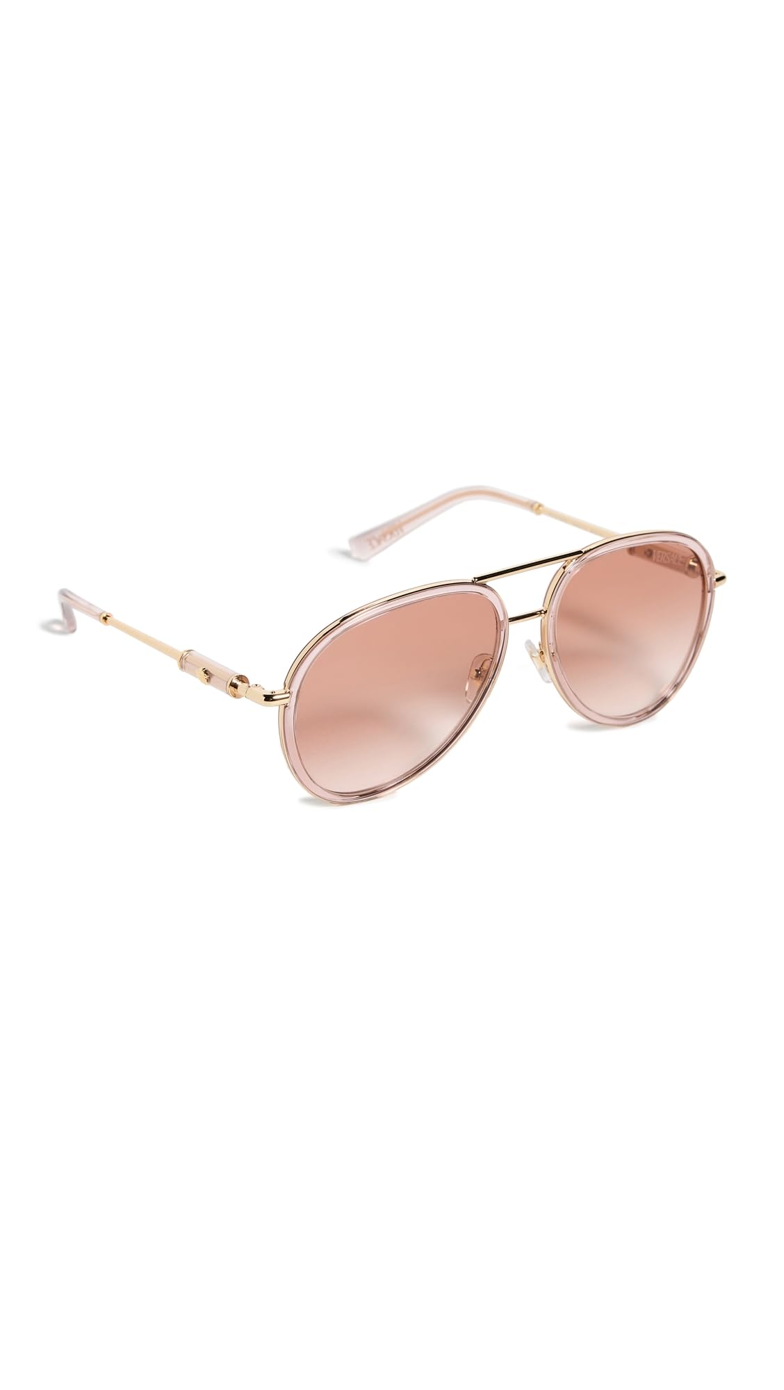 Versace Womens Classic Aviator Sunglasses Pink Brown One Size