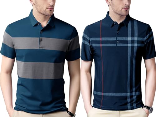 Image of Noble Monk Men's Polycotton Regular Fit Polo T-Shirt Half Sleeves |Polo Collar | Casual T-Shirt