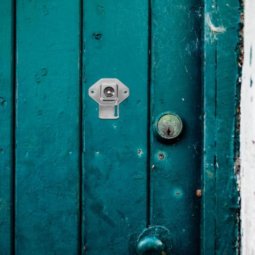 Cobertura de Mirilla de Puerta de Hierro Plateada Lurrose con Protección de Privacidad y Funciones Antirrobo, Placa de Cubierta Estilizada y Moderna para Seguridad en Hogar y Apartamento miniatura 4