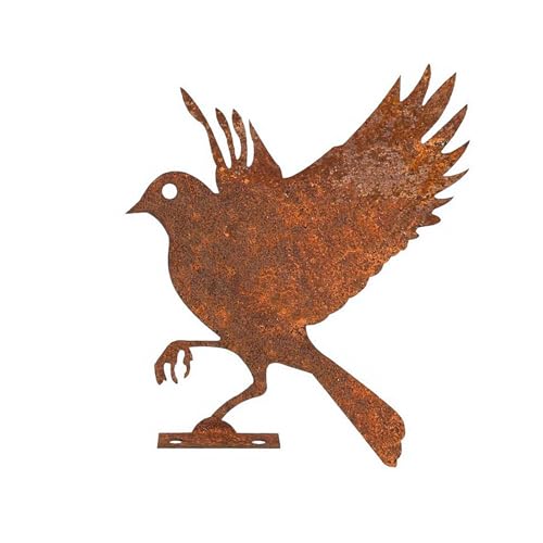 Figuras de pájaros con efecto de oxidación y estilo rústico de granja 5