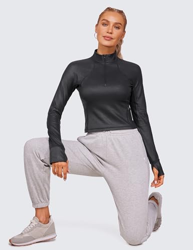 Image of CRZ YOGA Butterluxe Half Zip Crop Top