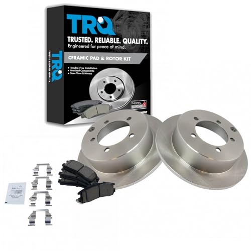 Image of TRQ Rear Posi Ceramic Brake Pad &Rotor Set Kit