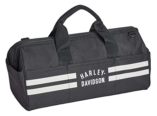 Harley-Davidson Multi-Purpose Striped Accessory & Tool Bag - Black/Off-White