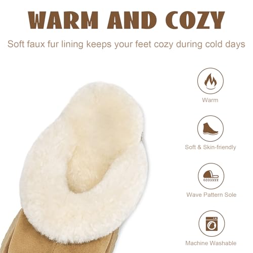OOW Fuzzy Platform Slippers for Women Cozy Womens Platform Slippers Winter House Slippers for Women Indoor and Outdoor Sand by OOW - Used condition - Image 6