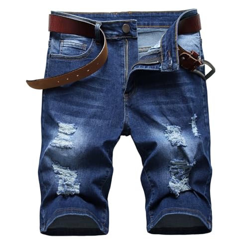 Short en jean stretch homme fin d'inconfort taille moyenne droite - 2