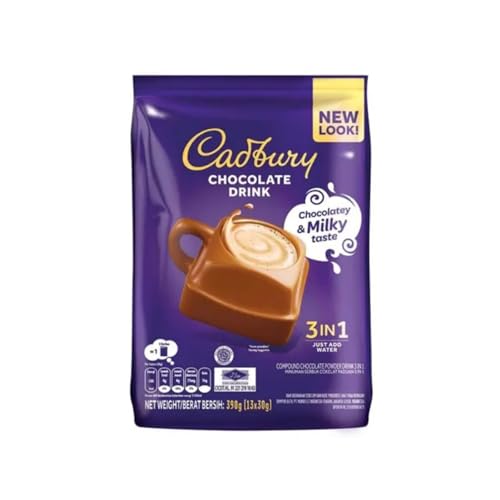 Image of Cadbury 3 in 1 Hot Chocolate Drink Powder, 15 x 30gms