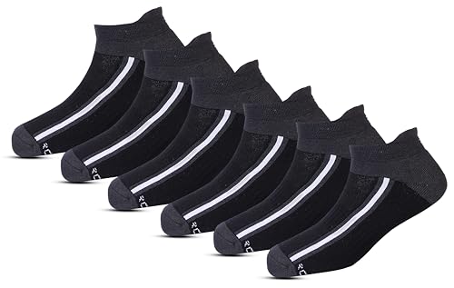 Image of RC. ROYAL CLASS Ankle Length Cotton Cushioned Terry Socks for Men, Hi-Performance, Ventilated, Moisture Wicking, Durable socks, Pack of 6 Pairs
