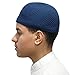 TheKufi® Dark Blue Open-Weave Nylon Stretchy Soft and Comfortable Kufi Hat Skull Cap Beanie (XXL -24