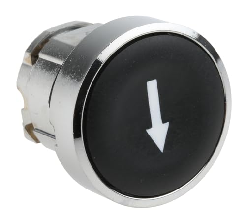 Schneider Electric Push button head, Harmony XB4, metal, flush, white, 22 mm, spring return, marked UP ARROW