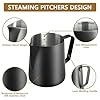 Frothing Milk Pitcher, 12 oz/350 ml Stainless Steel Frothing Milk Jug with Latte Art Pen,with Internal Measurements, for Cappuccino, Espresso and More #3