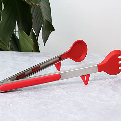 Pinzas Cocina Pinzas De Acero Inoxidable, for Porción De Buffet, Pastelería, Barbacoa, Tamaño (Rojo): 30 Cm, con Mango Antideslizante