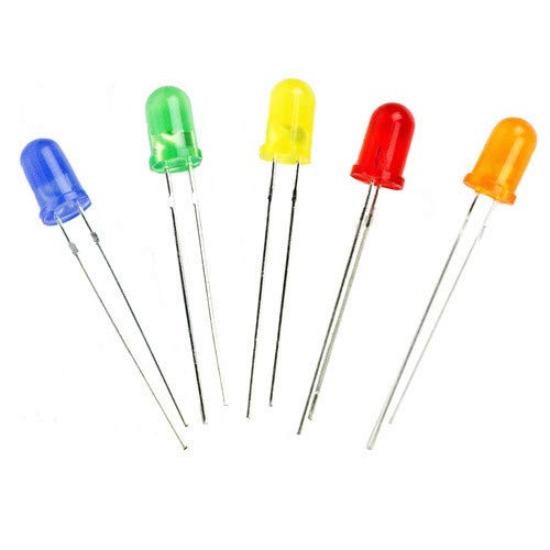 TekBud 5mm LED Light Bulbs – Pack of 5 - White, Red, Green, Yellow, Blue - DIY Electronic Projects, Hobby Kits, Robotics, Model Making, Science Projects-image-30