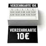 100x Verzehrkarten zum Abstreichen - Wertkarten für Veranstaltungen, Vereine & Gastronomie als Alternative für Wertmarken (10 Euro, 100 Stück)